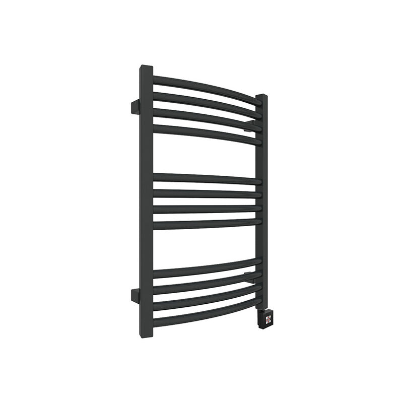 foto del prodotto matisère - scaldasalviette elettrico nero alto 660mm e largo 400mm - 300 watt - len660/400e8n