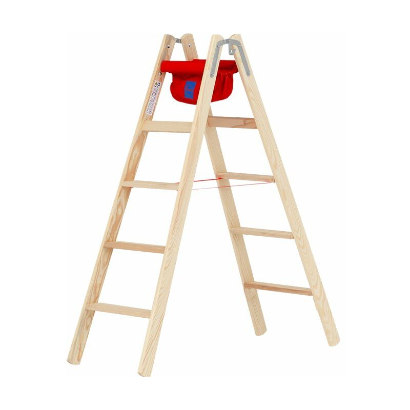 foto del prodotto matis re scaletta in legno 2x7 gradini altezza raggiungibile 3.40m 71499 2x7