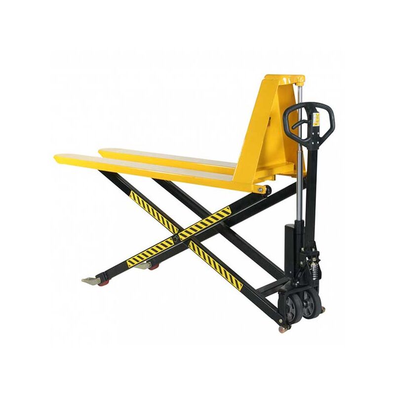 foto del prodotto matis re transpallet manuale ad alto sollevamento con forche lunghe 1500x520 mm sollevamento 800 mm capacit 1 t ergonomia e sicurezza