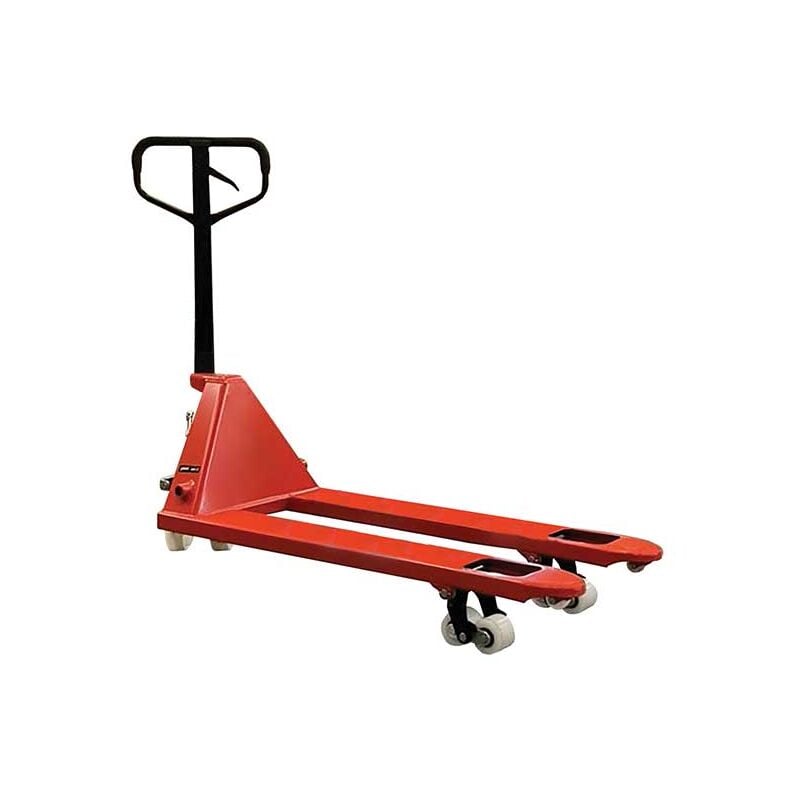 foto del prodotto matis re transpallet manuale con ruote e carrelli in poliammide forche 1150x540 mm capacit 2,5 tonnellate gomma sul timone ac25nbn