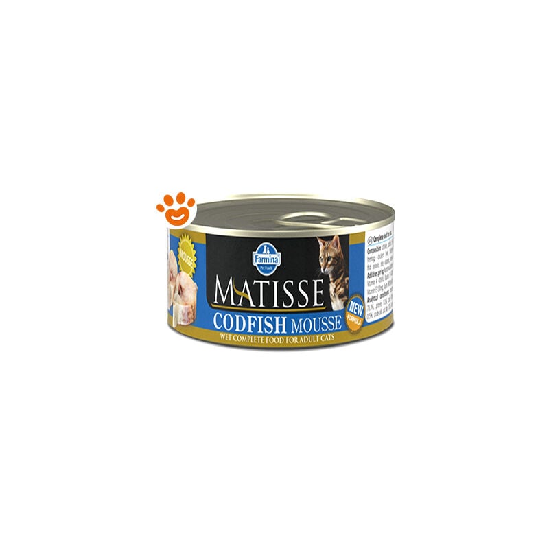 foto del prodotto matisse cat mousse merluzzo matisse cat mousse merluzzo lattina da 85 gr farmina