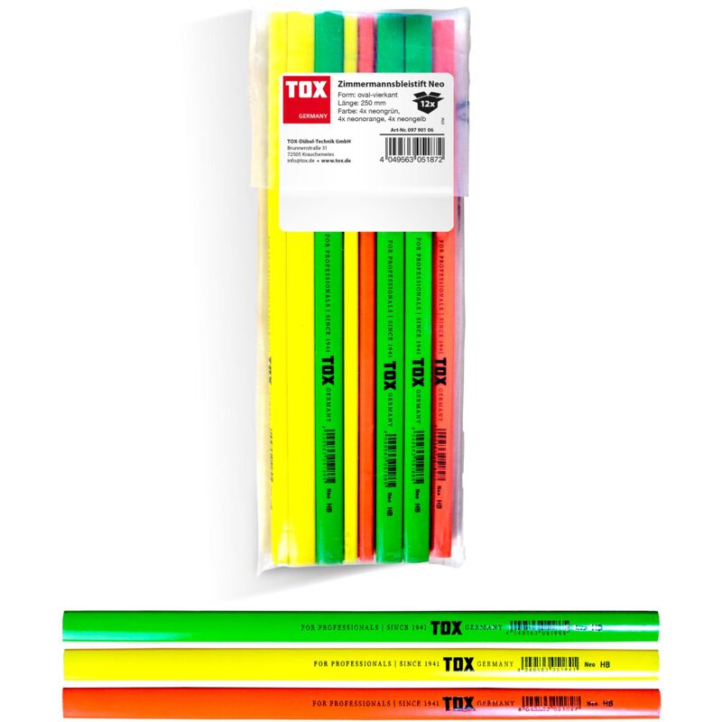 foto del prodotto matita da carpentiere neo assortimento mix 12 pz. 