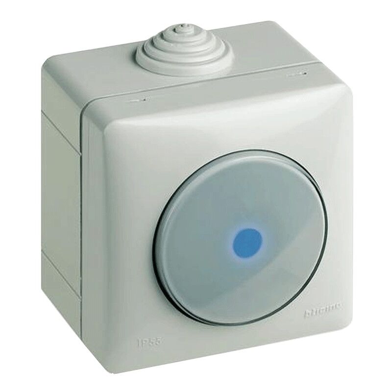 foto del prodotto matix pulsante da parete ip55 1 posto 10a 26005 bticino