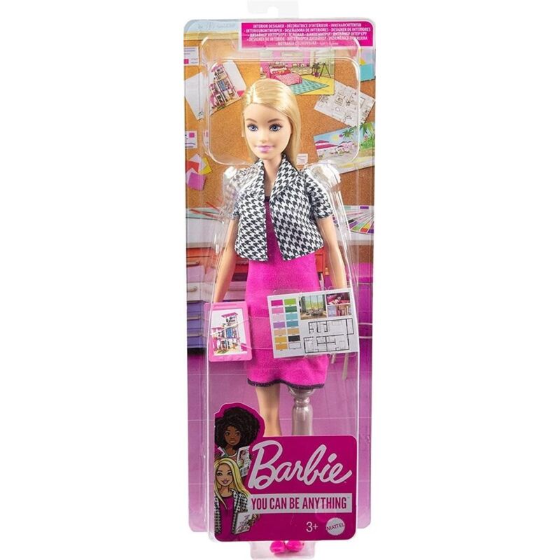 foto del prodotto mattel barbie bambola interior designer lavoro da sogno, divertimento creativo