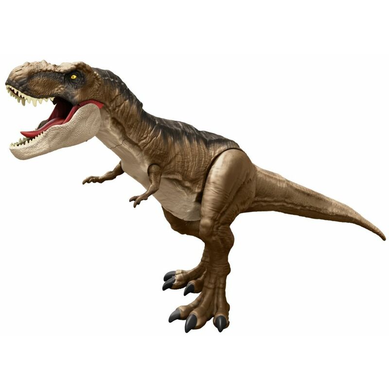 foto del prodotto mattel jurassic world super colossal tirannosauro rex snodato