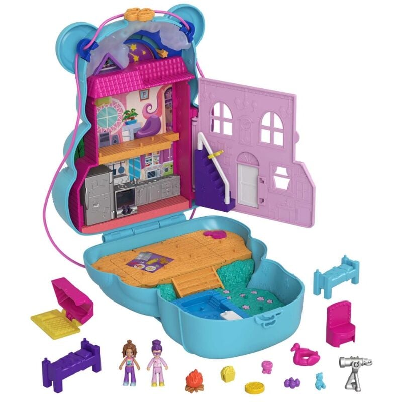 foto del prodotto mattel polly pocket borsetta orsetto pigiama party con accessori
