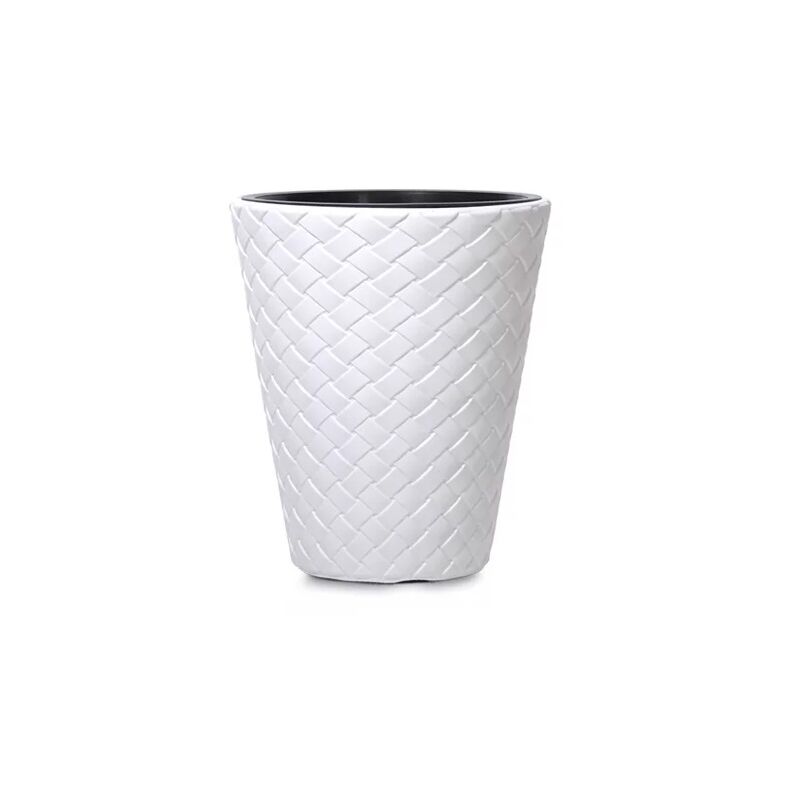 foto del prodotto matuba dbmt400 vaso per fiori intrecciato con inserto bianco