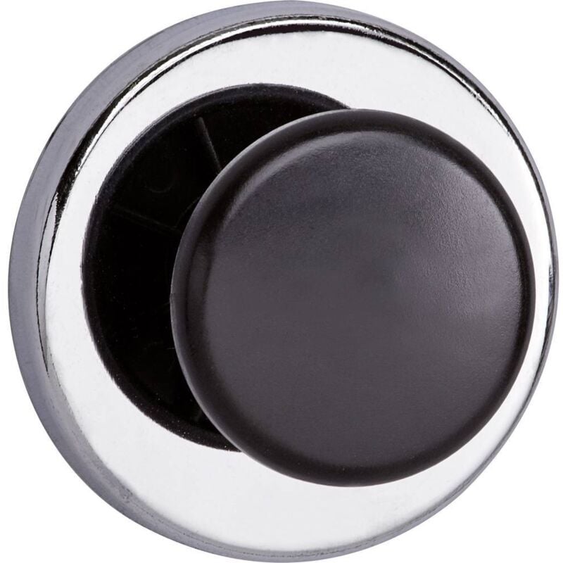foto del prodotto maul magnete forte x a 67 mm x 33 mm tondo, con pomello argento, nero 1 pz. 6155096