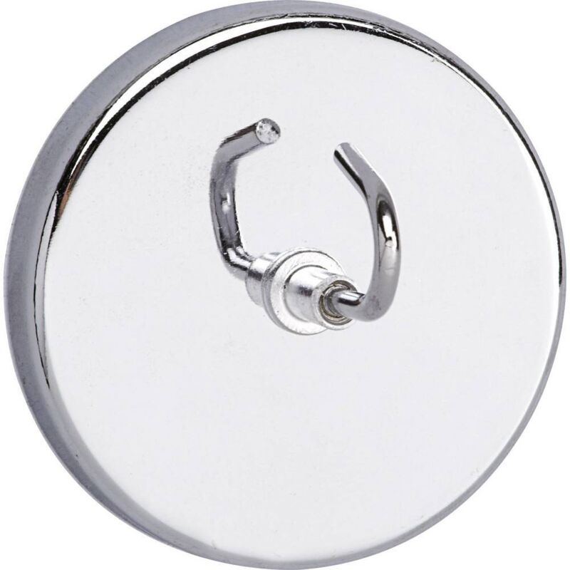 foto del prodotto maul magnete x a 52 mm x 31 mm tondo, con gancio argento 1 pz. 6155596