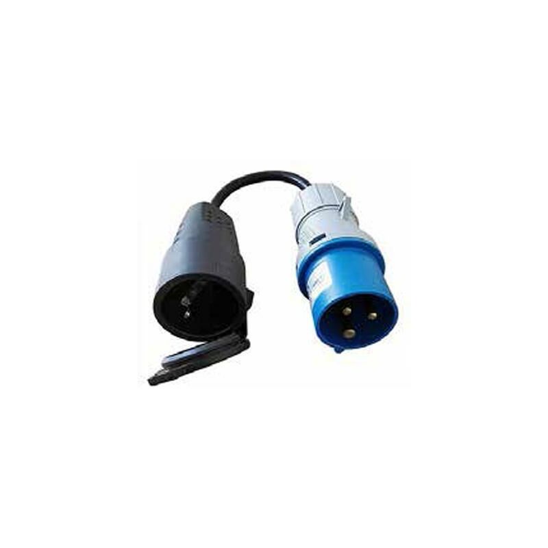 foto del prodotto maurer adattatore industriale 220v spina 2p t ip44 presa schuko plus