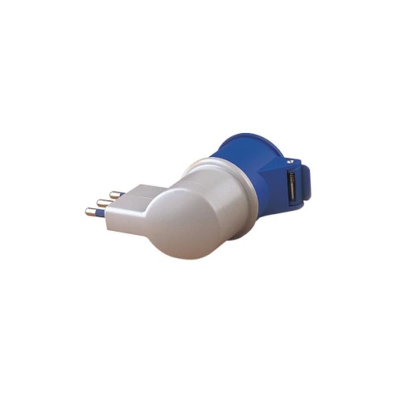 foto del prodotto maurer adattatore industriale con spina a 90 16a 1 presa cee 2p t 16a ip20