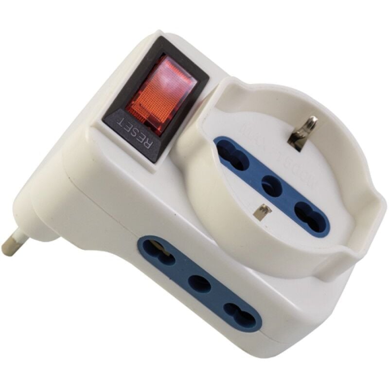 foto del prodotto maurer adattatore triplo c int.spina 10a prese 10 16 schuko bianco