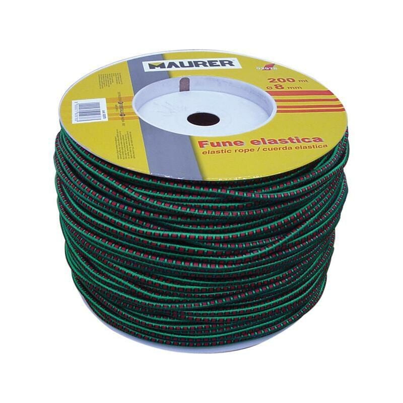 foto del prodotto maurer bobina fune elastica rotolo 200 mt colore verde