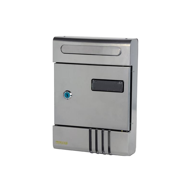 foto del prodotto maurer cassetta postale in acciaio per esterno porta posta lettere silver notes silver