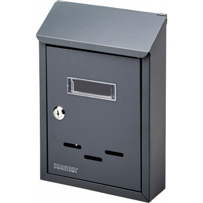 foto del prodotto maurer cassetta postale per esterni 20x6x30h cm colore grigio art. 3ea