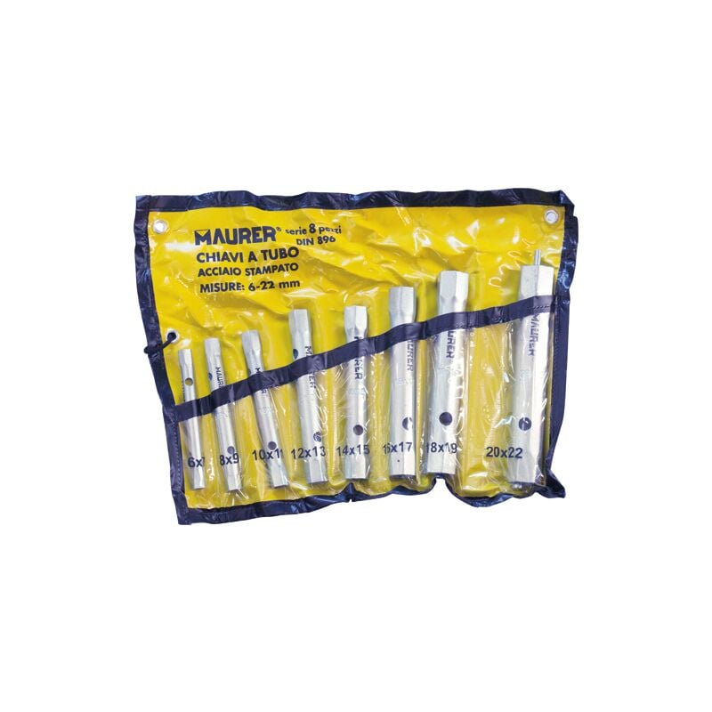 foto del prodotto maurer chiavi a tubo 8 pz in serie kit serie chiave a tubo