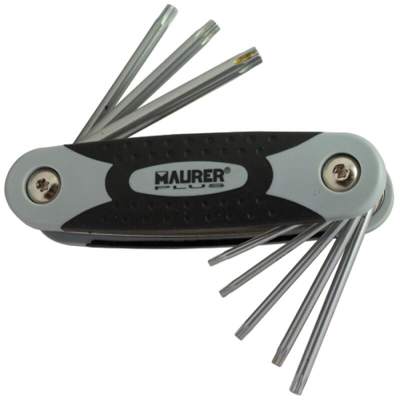 foto del prodotto maurer chiavi torx in serie plus 8 pezzi t9 40 pieghevoli cf. in blister