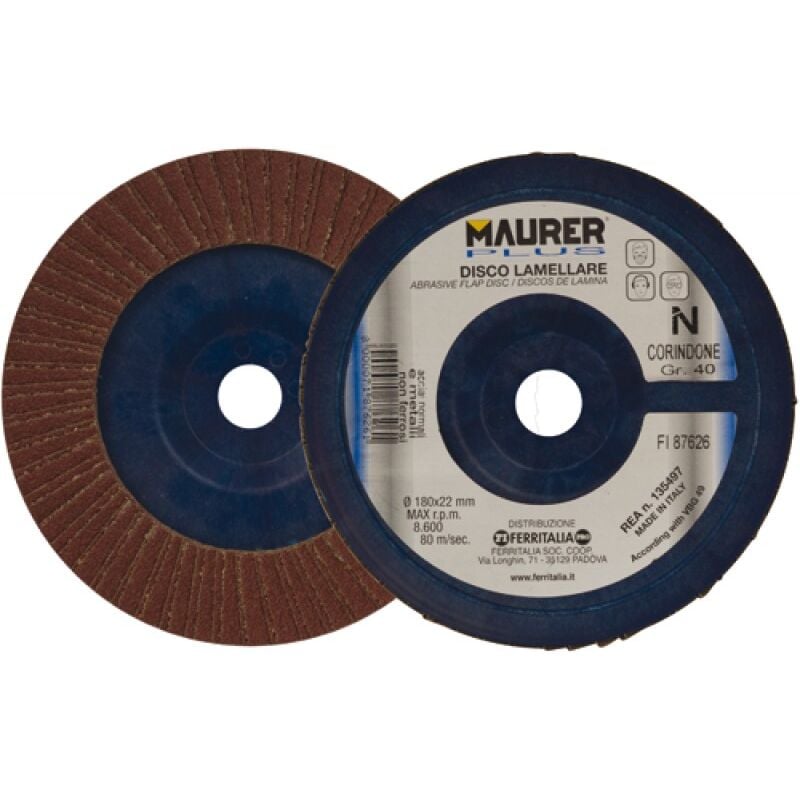 foto del prodotto maurer disco lamellare corindone 178mm gr.120 plus