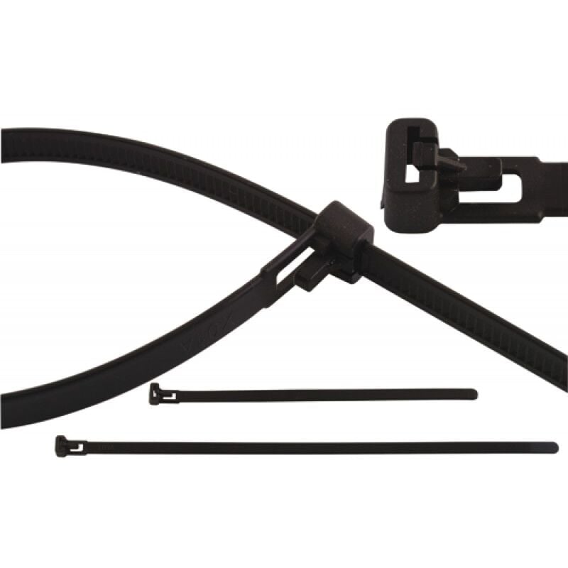 foto del prodotto maurer fascette per cablaggio colore nero apribili 300x7,6 conf. 100 pz