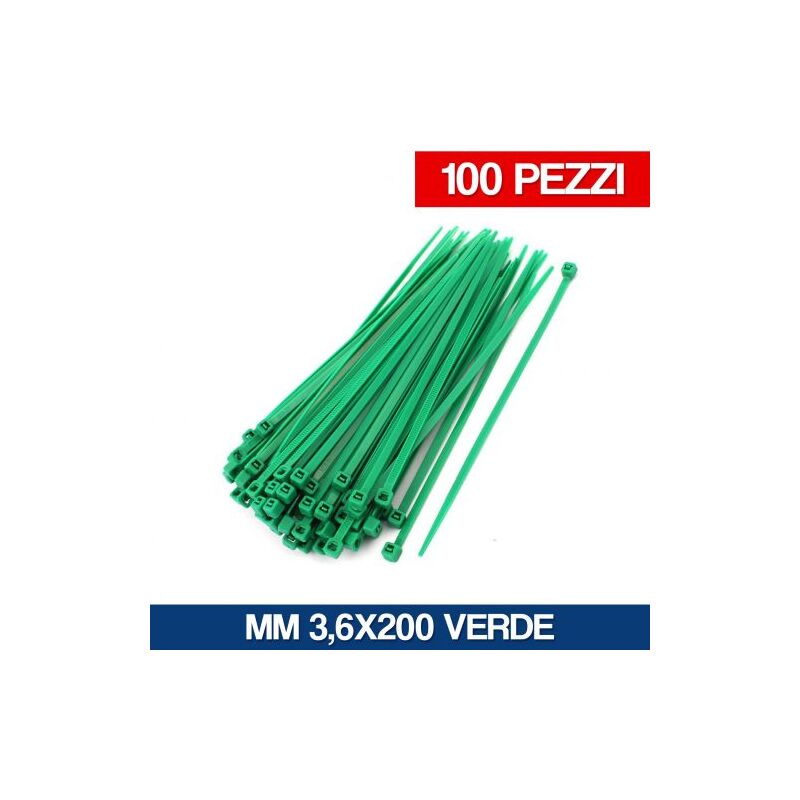 foto del prodotto maurer fascette per cablaggio colore verde 200x3,6 conf. 100 pz