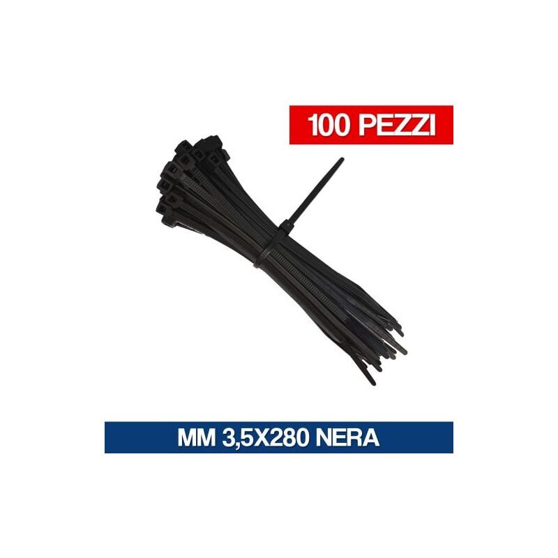 immagine 0 del prodotto maurer fascette per cablaggio nere in nylon 280x3,5 mm cf. 100 pz