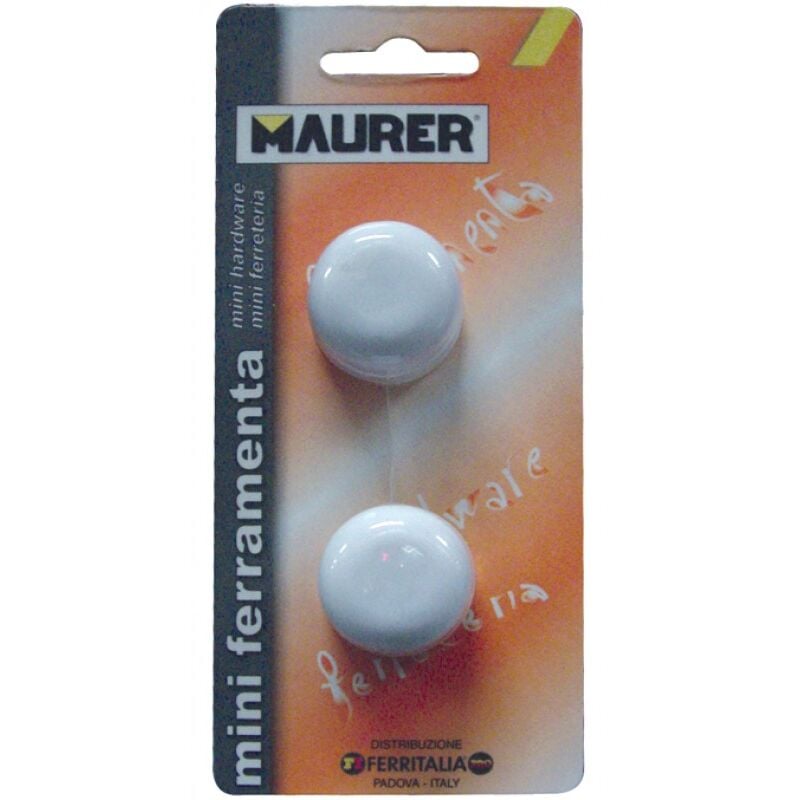 foto del prodotto maurer fermaporta paracolpo autoadesivo in abs colore bianco conf. 2 pz