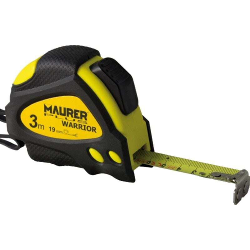 foto del prodotto maurer flessometro plus warrior 10 metri 25 mm antiscivolo con calamita