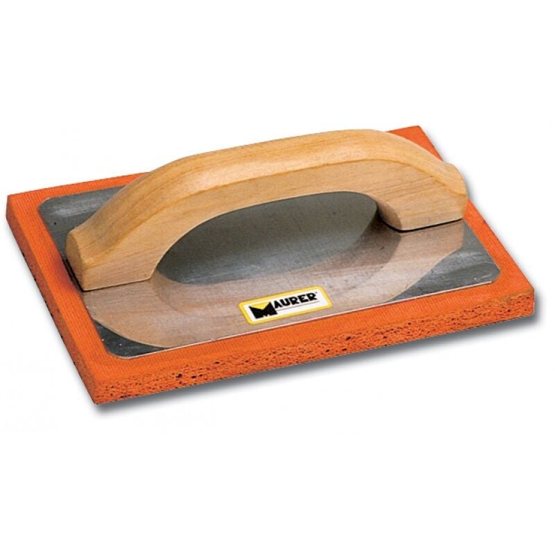 foto del prodotto maurer frattone in alluminio 220x140mm spessore 20mm base spugna arancio grana media