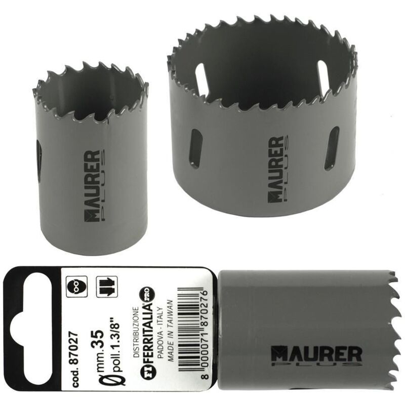 foto del prodotto maurer fresa a tazza bimetallica per metalli legno pvc alluminio plus diverse misure