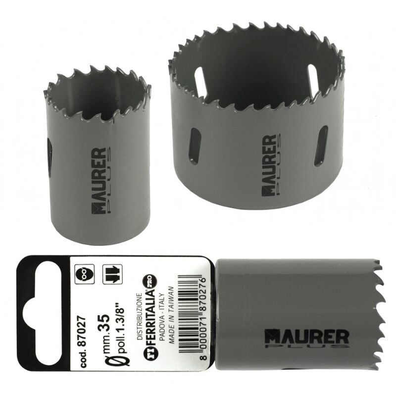 foto del prodotto maurer fresa a tazza bimetallica plus 102 mm per metalli, legno, alluminio, pvc
