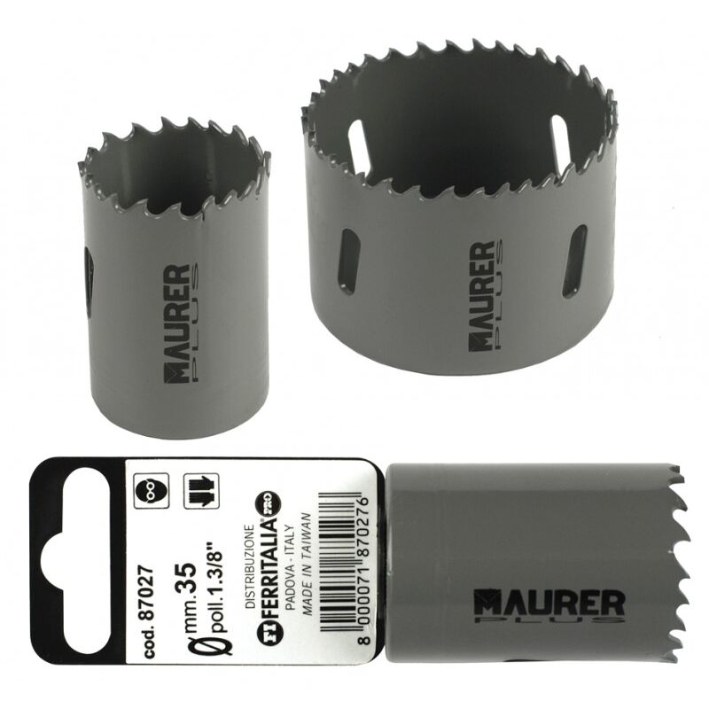 foto del prodotto maurer fresa a tazza bimetallica plus 67 mm per metalli, legno, alluminio, pvc