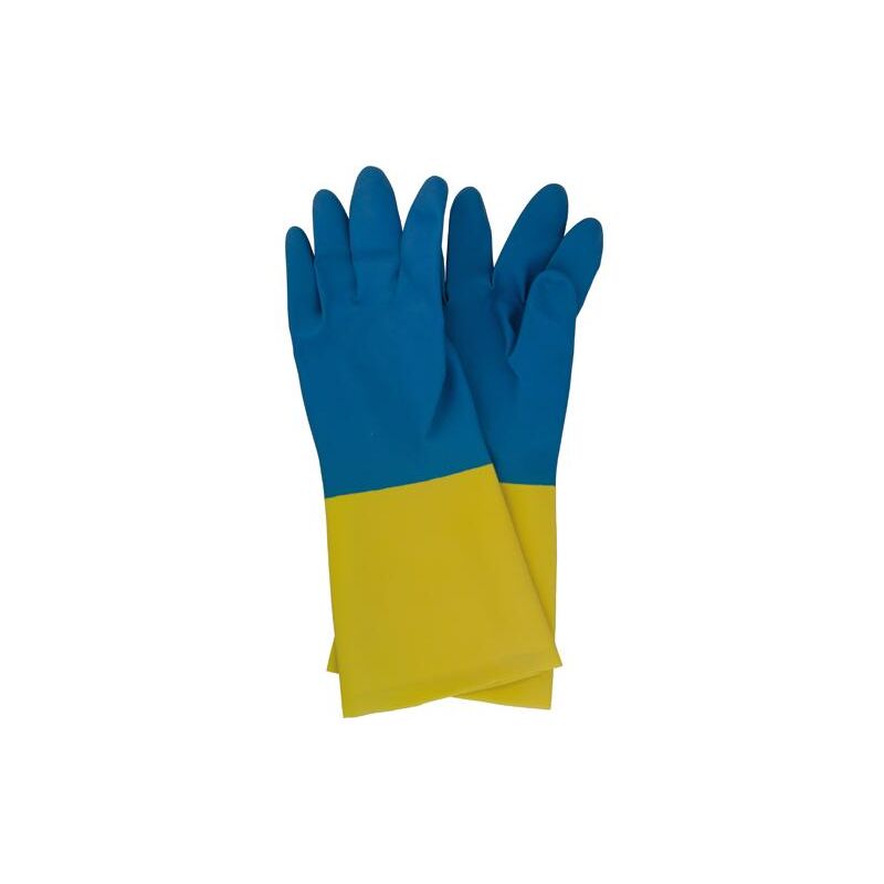 foto del prodotto maurer guanti lavoro lattice neoprene tg. 7 giallo blu