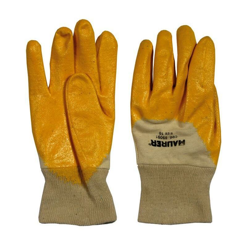 foto del prodotto maurer guanti lavoro nitrile giallo tg.10 leggeri cf. cavali