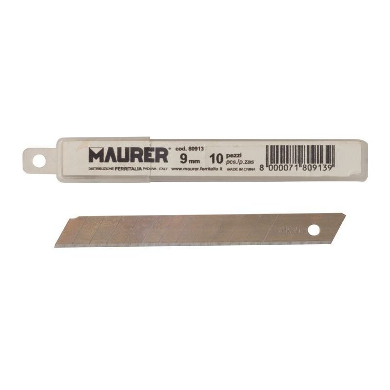 foto del prodotto maurer lame spezzare 18 mm. conf.10 pz. per taglierino cutter