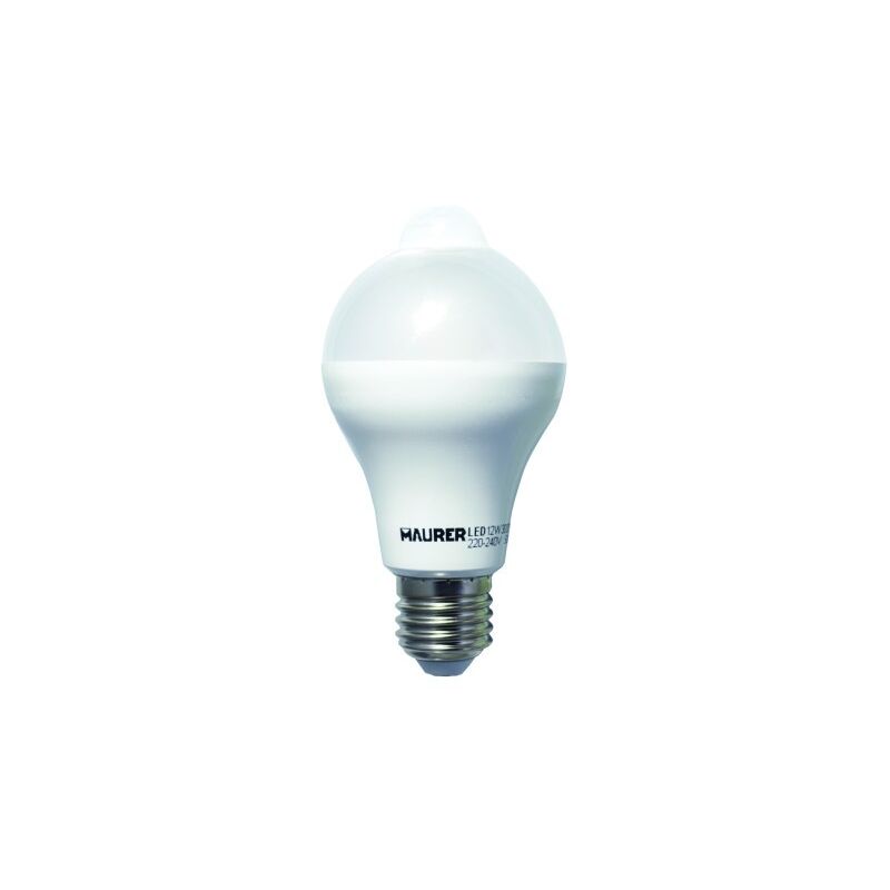 foto del prodotto maurer lampada led sensore movimento e27 10w 1055l 3000k l.calda