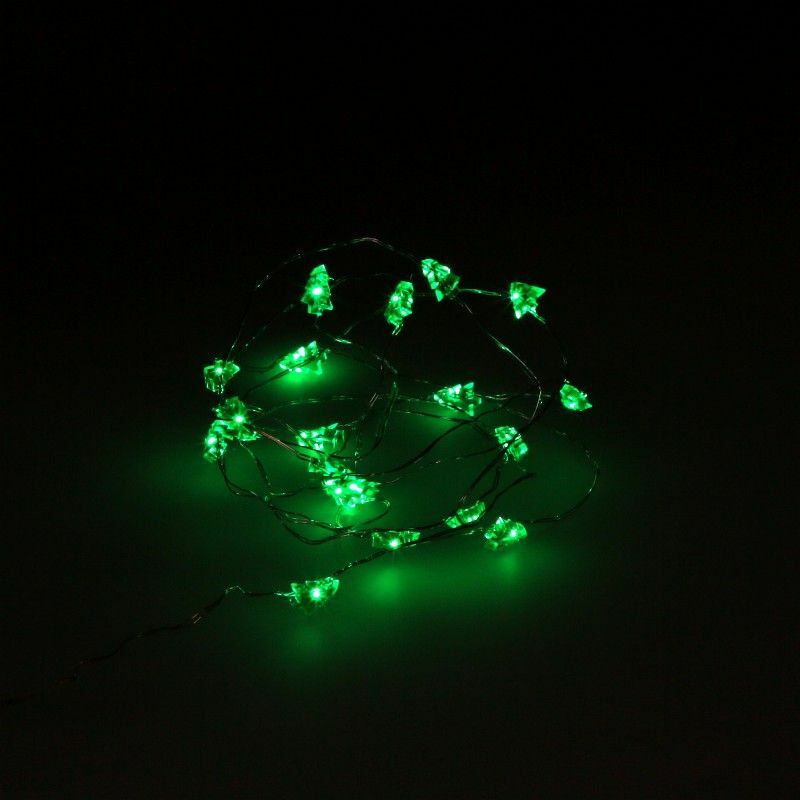 foto del prodotto maurer luci per albero di natale 20 led colore verde ip20. funzionamento a batteria 3 aa non incluse 