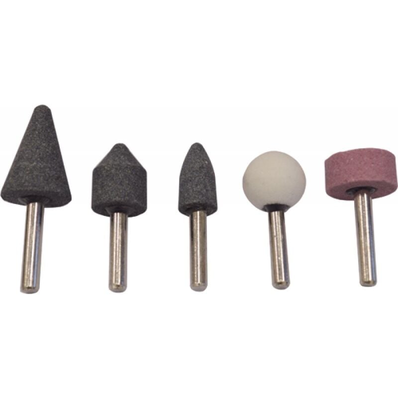 foto del prodotto maurer mole rotative abrasive assortite in serie 5 pezzi gambo 3 mm