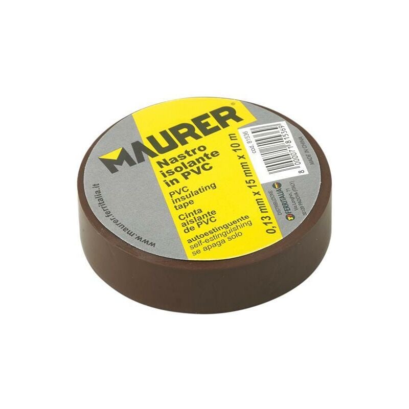 foto del prodotto maurer nastro isolante pvc marrone 25mtx19mm sp.0,13mm