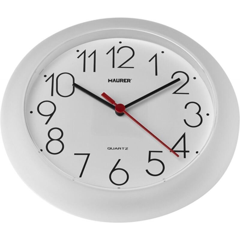 foto del prodotto maurer orologio da parete 25 cm. bianco