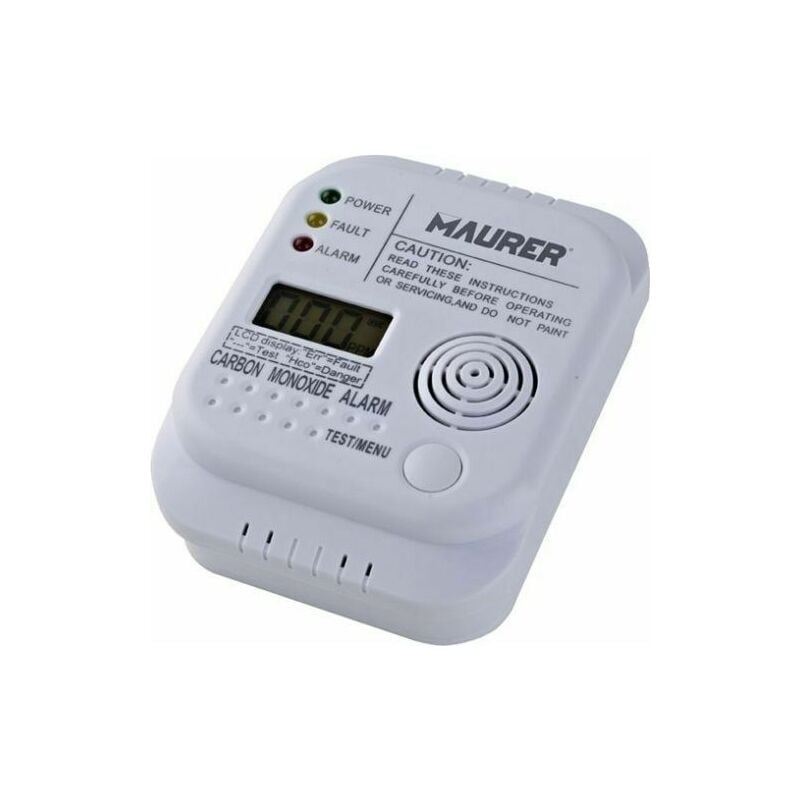 foto del prodotto maurer rivelatore di monodossido di carbonio a batteria con display