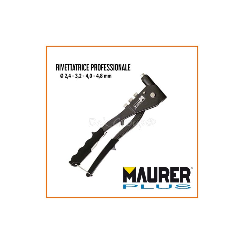 foto del prodotto maurer rivettatrice alluminio professionale plus kit 4 puntali