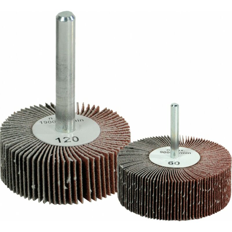 foto del prodotto maurer ruota abrasiva lamellare con gambo grana 60 60x30 mm plus 1 pz