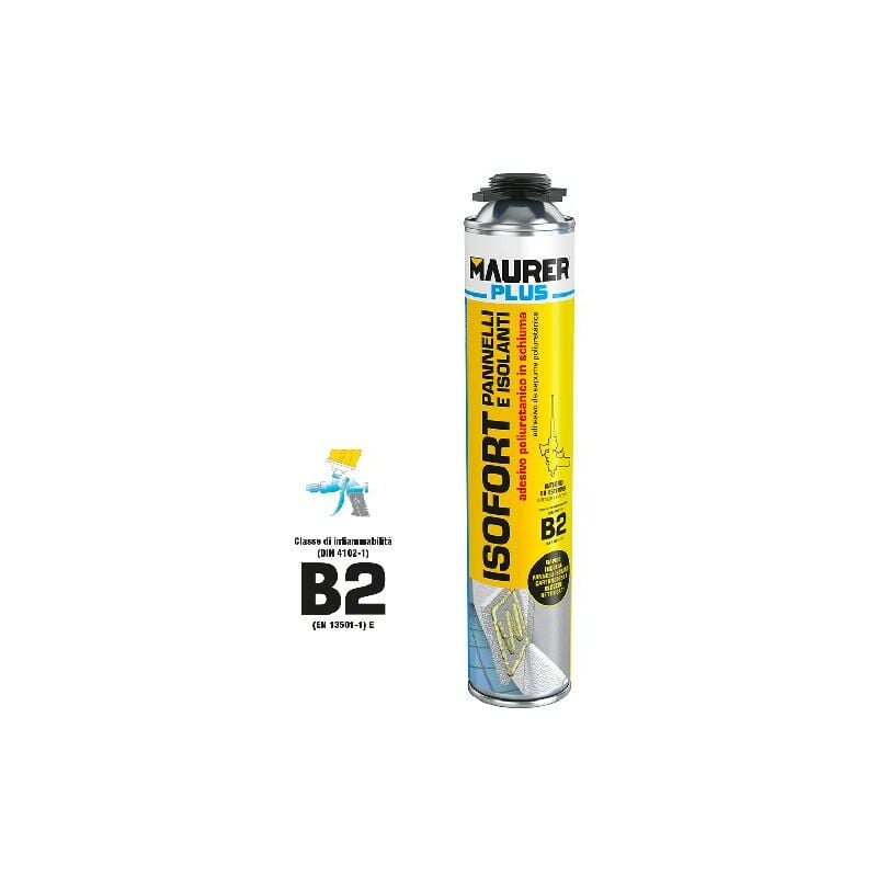 foto del prodotto maurer schiuma poliuretanica x pistola b2 pannelli isolanti plus 750ml