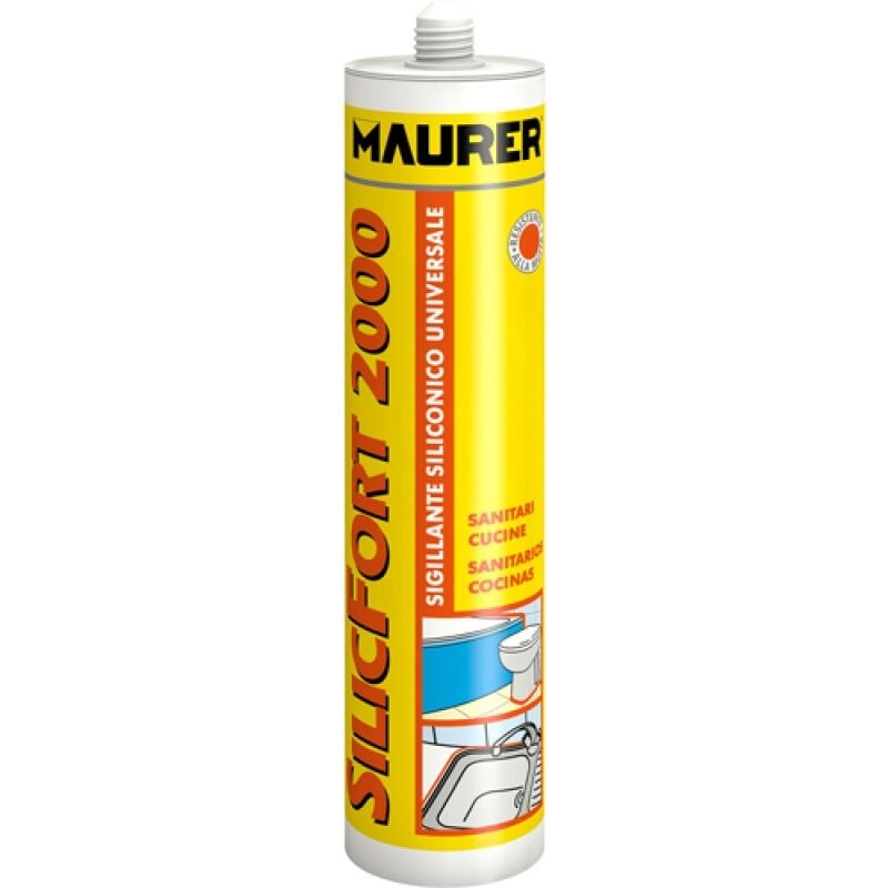 foto del prodotto maurer sigillante silicone acetico per giunti silicfort 2000 trasparente 280 ml