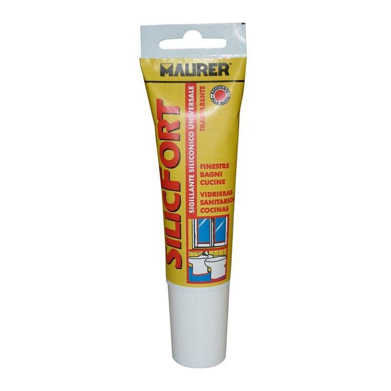 foto del prodotto maurer silicone acetico silicfort trasparente tubetto 60ml