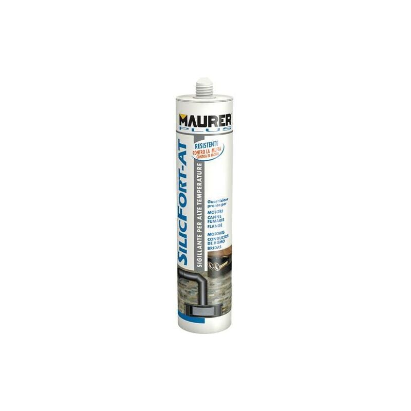 foto del prodotto maurer silicone alta temperatura silicfort at plus nero 310ml