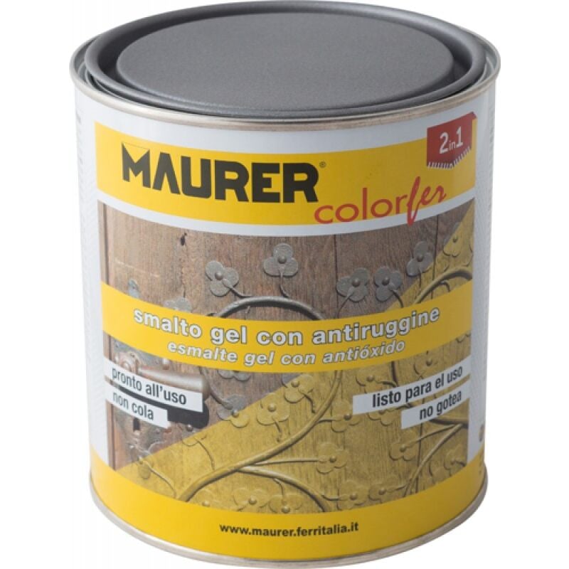 foto del prodotto maurer smalto gel antiruggine antichizzato conf. da 750 ml colore grafite