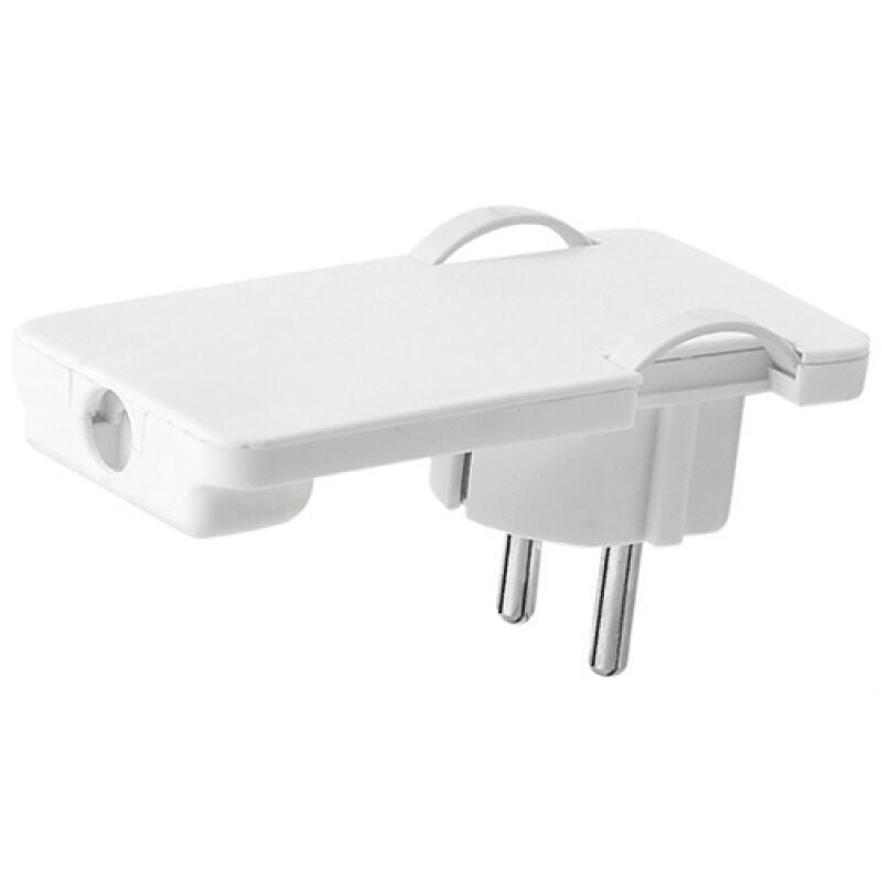 foto del prodotto maurer - spina ultra piatta 7 mm con manici di estrazione 16 a - 250 v dopo mobili, 3 cavi, presa schuko