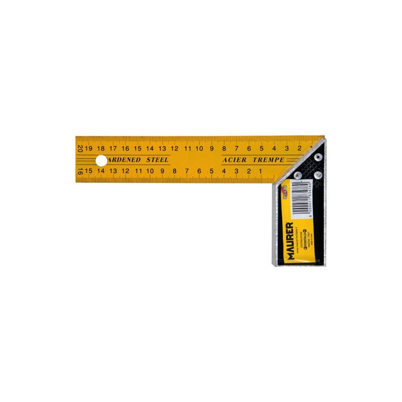 foto del prodotto maurer squadra per falegname 350 mm base in alluminio regolazione fissa