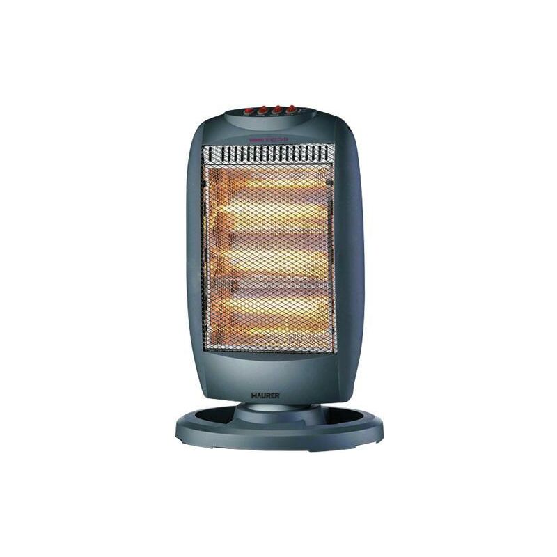 foto del prodotto maurer stufa elettrica alogena skiathos rotante 400 800 1200w